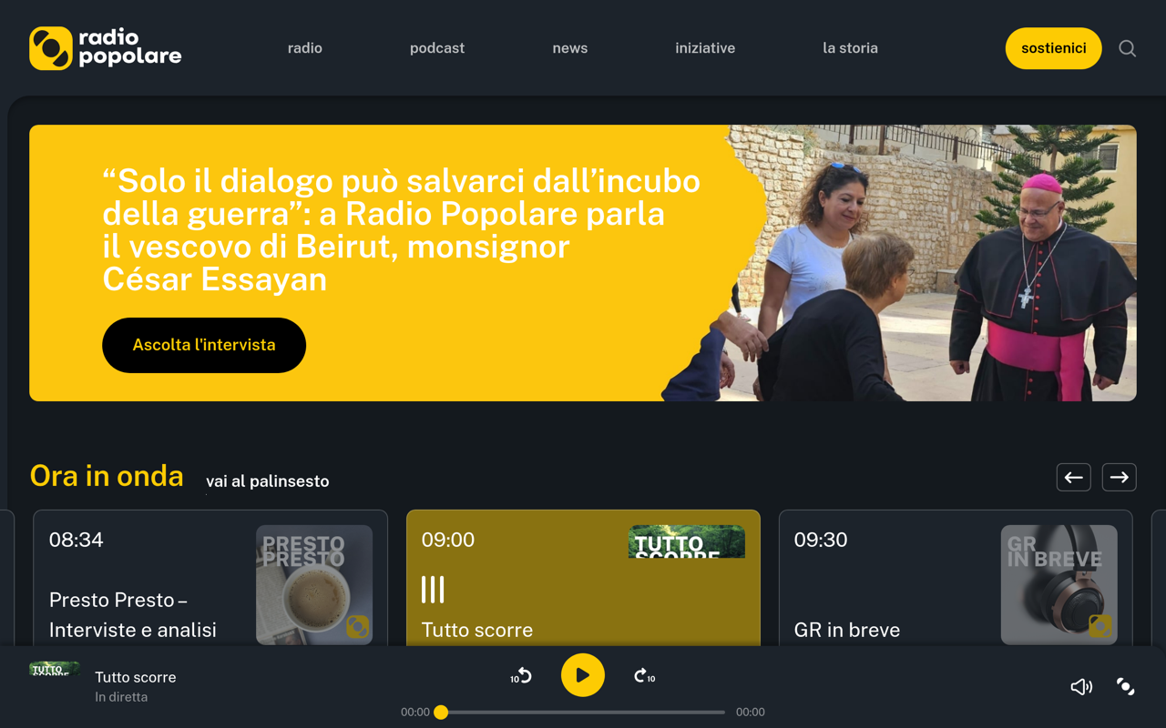 Screenshot di Radio Popolare