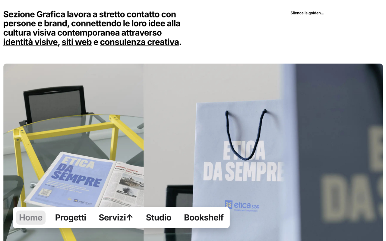 Screenshot di Sezione Grafica
